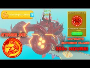 Getting stage 30 and ULTIMATE SUPREME CLASS in Legacy Lifting Simulator! (350+ hours)