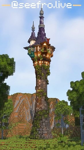 SeeFro | COMMENT DOWNLOAD ↙️ Rapunzels tower from tangled 🏰 #minecraft #minecraftbuilds #minecraftbuild #minecrafthouses #minecraftideas... | Instagram