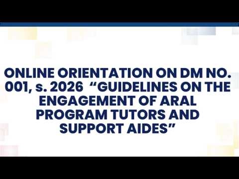 Key Features of Deped Memo No 1 s. 2026 - ARAL LEARNING PROGRAM TUTORS AND SUPPORT AIDES