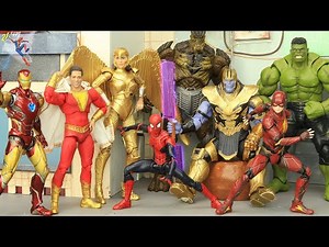 AVENGERS vs JUSTICE LEAGUE War Wonder Woman Attacked by Thanos | Figure Stop Motion