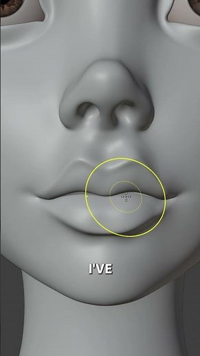 How to get better at sculpting lips in 3D #3dsculpting #b3d #blender3d
