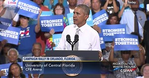 President Obama Campaigns for Hillary Clinton in Orlando, Florida