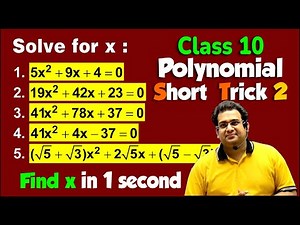 Part 2 - Polynomial Short Tricks Class 10 🔥This Amazing Trick Will Shock You 💥💥