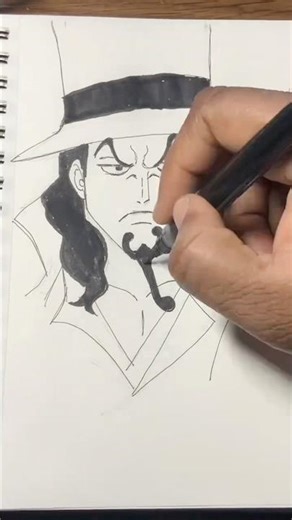 Rob lucci drawing from one piece #onepiece #artcommunity #inkdrawing #sketching #sketchbookdrawing