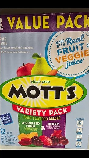 FOOD OF THE DAY!!! MOTT'S FRUIT FLAVORED SNACKS!!!