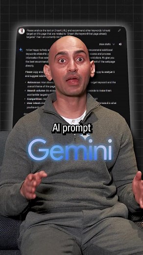 My favorite AI prompt to help you identify more keywords to target for SEO. As a heads up this prompt doesn't work on ChatGPT, but it does work on Bard. Here's the prompt: Please analyze the text on [insert URL] and recommend other keywords I should target on this page that are related to