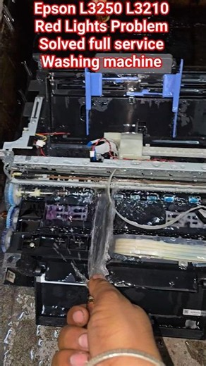 Epson L3250 L3210 Red Lights full service Washing machine#epson #services #printersupportsoftware