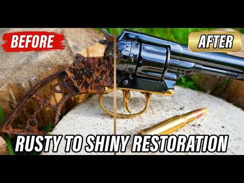 Extremely Rusty Abandoned Revolver Restoration | Satisfying Full Restoration