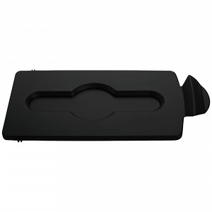 Rubbermaid® 2007892 Slim Jim Recycling Black Rectangular Hinged Flat Lid Insert
