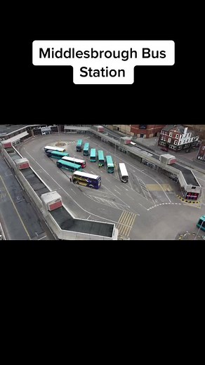 Middlesbrough Bus Station. #middlesbrough #dronefootage #dronevideo #buses #busstation #centralmiddlesbrough #viewfromabove #followus4morevideos #followback