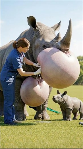 Doctor Saves Injured Rhino | Heart-Touching Rhino Rescue Operation #animalrescue