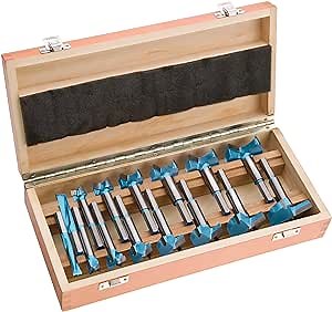 Roman Carbide DC1916 Carbide Forstner Bit Set, 5/16-Inch to 2-1/16-Inch, 15-Piece