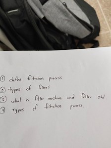 Define filtration process.Types of filters.What is filter m... | Filo