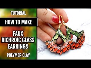 How to make: Quick&Easy Faux Dichroic Glass Earrings!