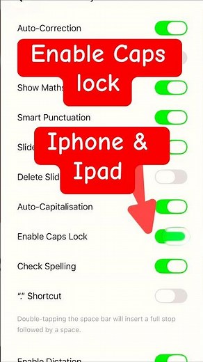 How to enable capslock in iPhone or iPad #education #knowledge #iphone #apple
