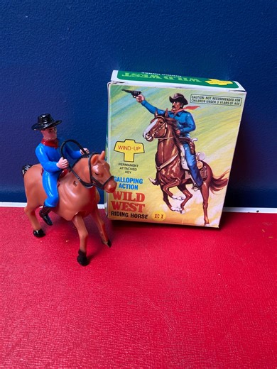 Vintage Wind-up Toy, Galloping Action Wild West Riding Horse - Etsy