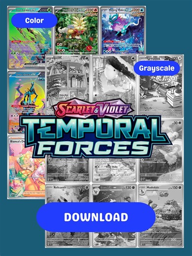 Scarlet & Violet: Temporal Forces Printable Master Set Binder Placeholders (digital Download)