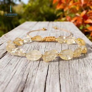 Delicate Citrine Crystal Healing Bracelet -natural Stone Prosperity Bracelet- Solar Plexus Chakra, November Birthstone - Etsy