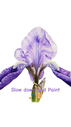 Iris watercolor tutorial- make some time for yourself🖌️🎨#dowhatyoulove #watercolortutorial #flowers