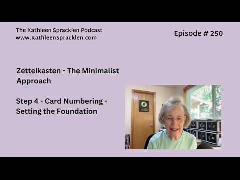 Zettelkasten - The Minimalist Approach - Step 4 - Card Numbering - Setting the Foundation