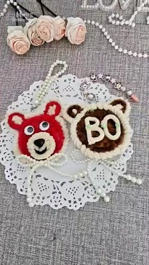 DIY Teddy Bear Keychain 🐻 | Cute Pipe Cleaner Craft#shortsviral #shorts #diy