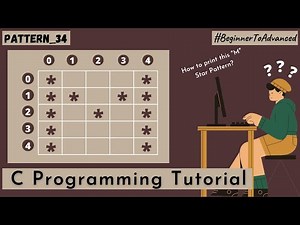 🔴 Pattern Program : 34, in C Language, in Hindi | " M " Alphabet Pattern | C Programming Tutorial |