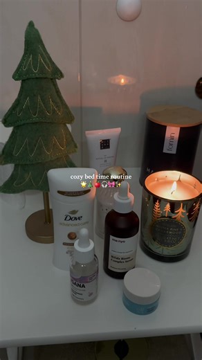 Unwind with me 🌟🎄🌙✨ #cozybedtimeroutine #nightroutine #aestheticnightroutine #skincareroutine #aestheticvlog