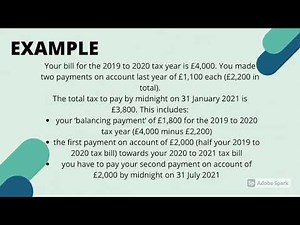 HMRC PAYMENTS ON ACCOUNT EXPLAINED