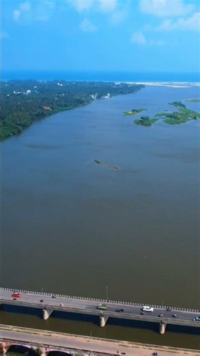 pondicherry boat house bridge drone view