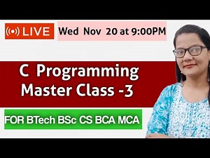 C Programming by Dr Zeenat Mam 🔥