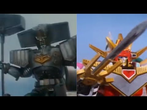 Power Rangers Extra Battles: HammerHead vs Galaxy Rangers & Megazord.