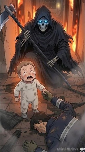 Grim Reaper Inhaled Burning Toxic Smoke #amirulmanhwa #anime #reaper