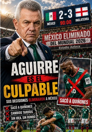 Javier Aguirre es el CULPABLE de la derrota de Mexico en el Mundial 2026. Otra vez los cambios… como en 2002 y 2010. Sacar a Julián Quiñones fue LO PEOR. Seleccion mexicana #FIFAWorldCup #FIFATiktokCreator #soccer #TiktokCampaign #mexico mexico eliminated, mexico eliminado, mexico eliminado 2026, mexico eliminated for 2026, mexico eliminated edit, mexico eliminado del mundial 2026, mexico eliminated reaction, mexico eliminado reaccion, mexico eliminado memes, mexico eliminated 2022, javier aguir