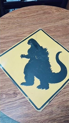 Godzilla Crossing Crosswalking Sign Godzilla vs Biollante #godzilla #collection