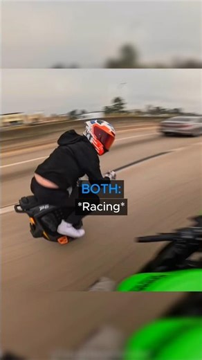 Biker Challenges a One-Wheel Rider to a RACE 😳