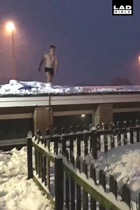 Jumping over a spiky fence. What could go wrong? 😂🙈 | LADbible