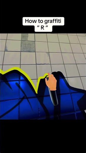 How to graffiti letter R #graff #graffitiart #art