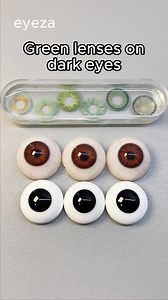 191K views · 636 reactions | Green contact lenses on dark brown eyes — changing your eye color has never been this easy! ️ #eyezalens #eyemakeup #Eyeza | Eyeza Lenses | Facebook