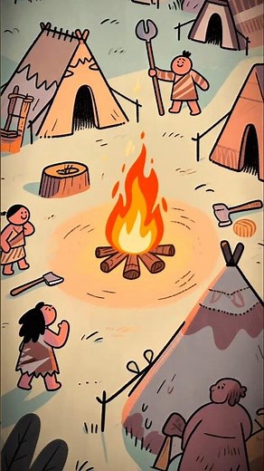 When Humans First Discovered Fire 🔥 | History Explained 🤯 #shorts
