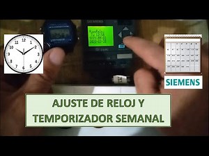 Setting the clock in LOGO! PLC and configuring the weekly timer (manually)