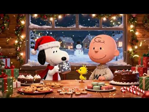 Cozy Christmas Evening with Snoopy 🎄☕ Warm Jazz, Cookies & Holiday Vibes