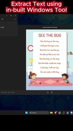 extract text from image using inbuilt windows tool #windowstips #windows11 #ocr #snippingtool