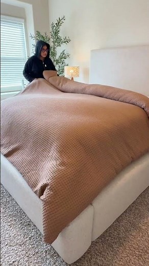 This waffle knit duvet cover set is the easiest way to get that full, cozy, hotel-style bed at home