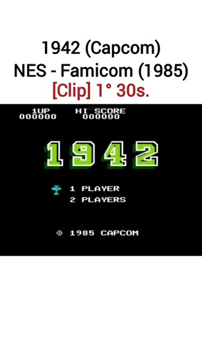 1942 (Capcom) | NES - Famicom (NA: 1985) | Clip 1° 30s. #parati #videojuegos #games #retrogaming