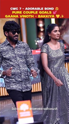 😍❤️ Gaana Vinoth and Bakkiya 💫 CWC Season 7 Have us not just Fun.. But this Adorable Bond 🧿 #Shorts