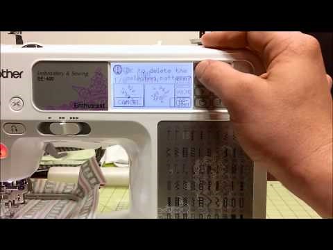 Touch Screen Embroidery Control Functions Brother SE400 Embroidery and Sewing Machine (beginner)