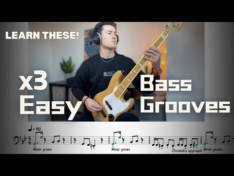 3 Easy Grooves for Beginner Bass Guitarists