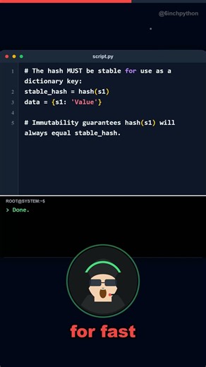 Python String Immutability: The secret to memory efficiency and thread safety. 🧠 #Python #Shorts