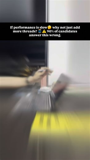Nikhlesh Patle | Technical Architect - 10+ Years on Instagram: "🚫 Why “Just Add More Threads” Fails at Scale ⸻ 🧵 1️⃣ Threads ≠ Free Parallelism 🧠 CPUs can run only a limited number of threads simultaneously 🔁 Extra threads compete for CPU time ⚙️ OS keeps switching between threads (context switching) 📉 CPU time is wasted on management, not real work ⸻ 🔄 2️⃣ Context Switching Is Expensive 💾 Registers, caches & stacks must be saved/restored 🧮 More threads → more frequent switches 🔥 CPU ca