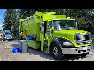 3 Fast GFL Recycle Trucks on 3 Stream Recycling